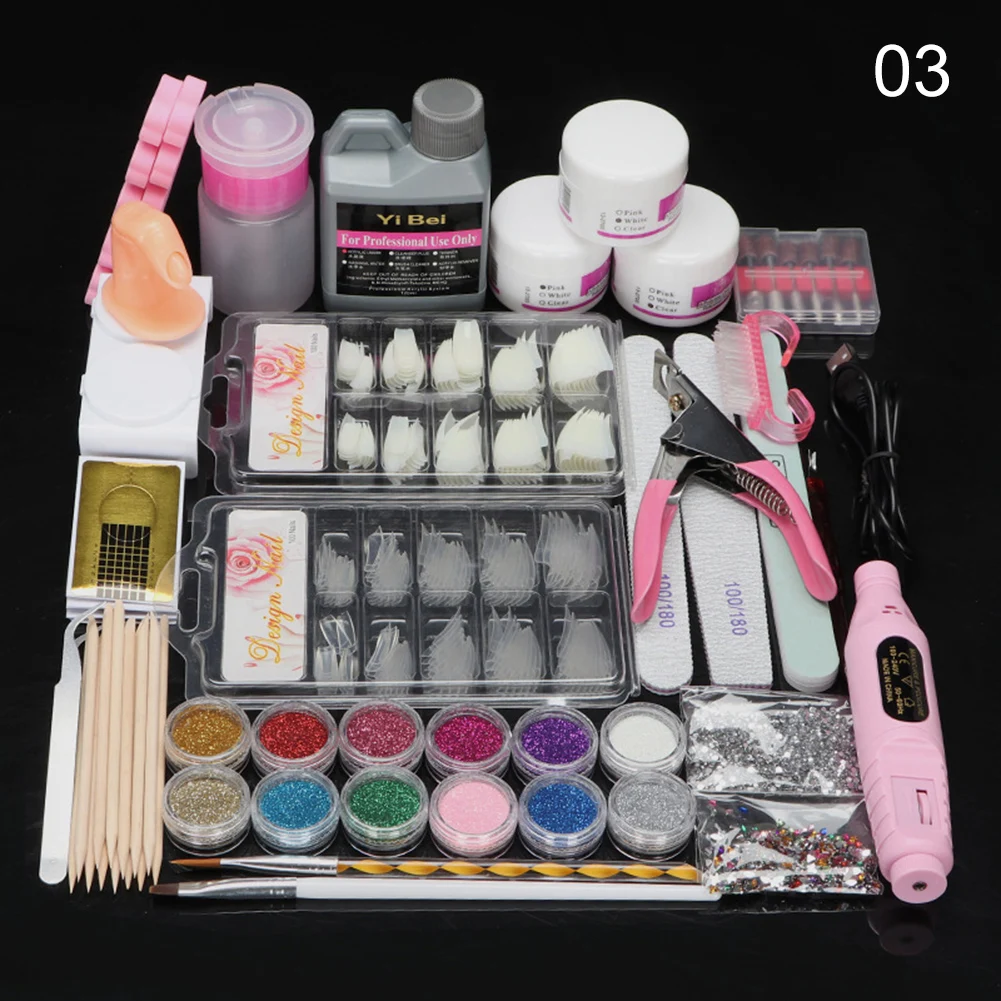 

Acrylic Powder Set of Milling Cutters Nail Extension Set All For Manicure Gel Polish Set Nail Art Decorations Tools Nail Kit