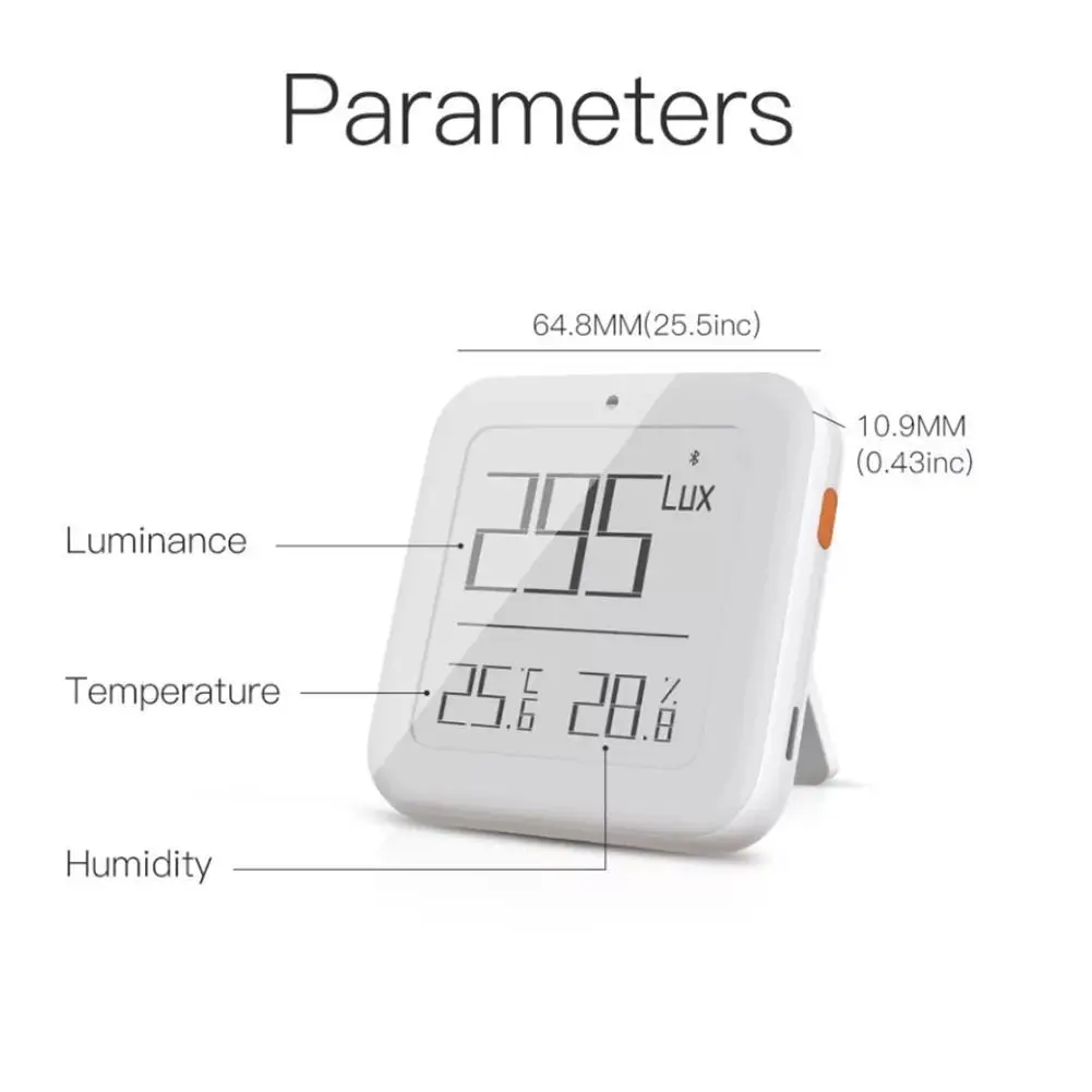 

1Pcs Bluetooth/ZigBee Smart Humidity Sensor LCD Display Thermometer Smart Sensor Detector Control Brightness Screen App X6J2