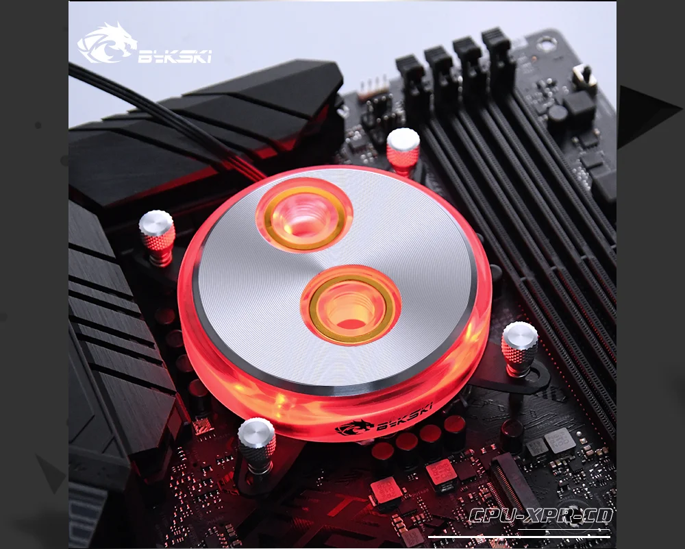 Bykski Процессор-XPR-CD Процессор водяного охлаждения блока для Intel Lga115x/2011/2066 RGB/RBW освещение компакт-дисков узор Системы Microwaterway I7