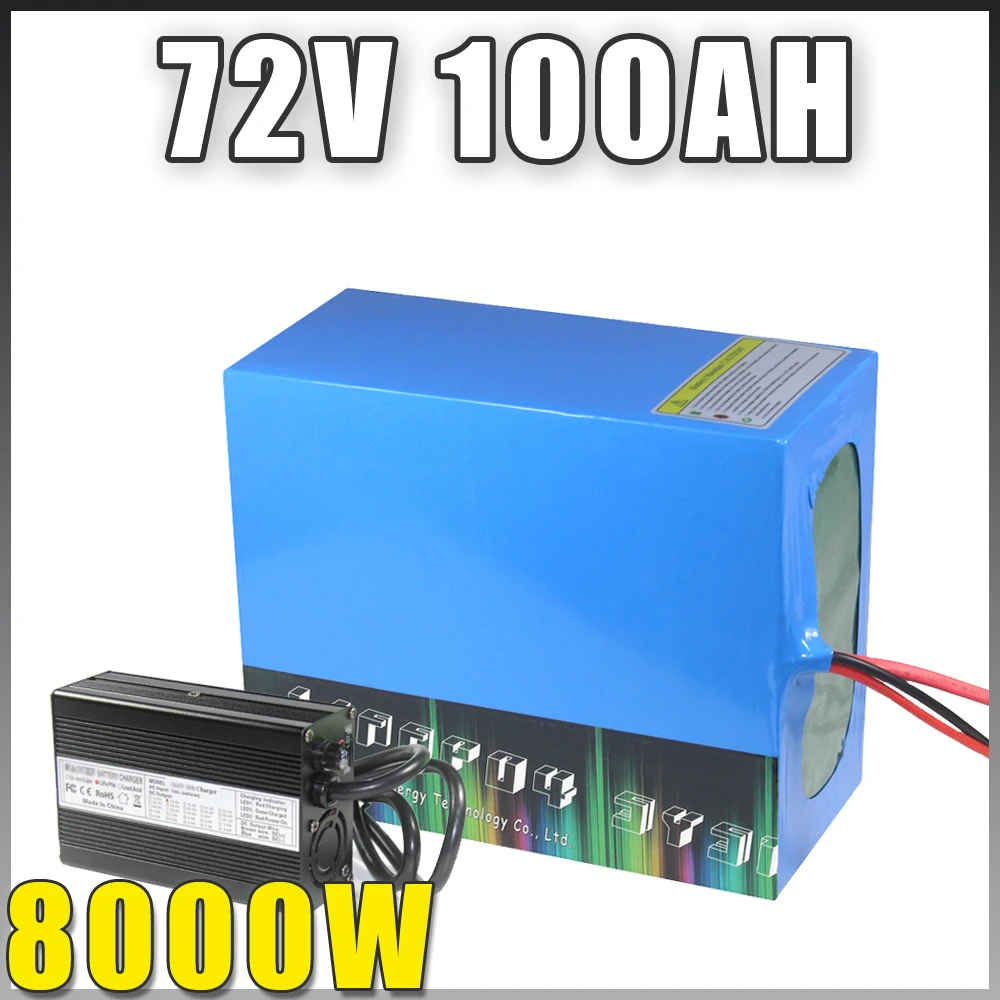 72V 100AH 8000W Electric bicycle motorcycle scooter Lithium Battery Pack with 3000W 5000W BMS 5A Charger