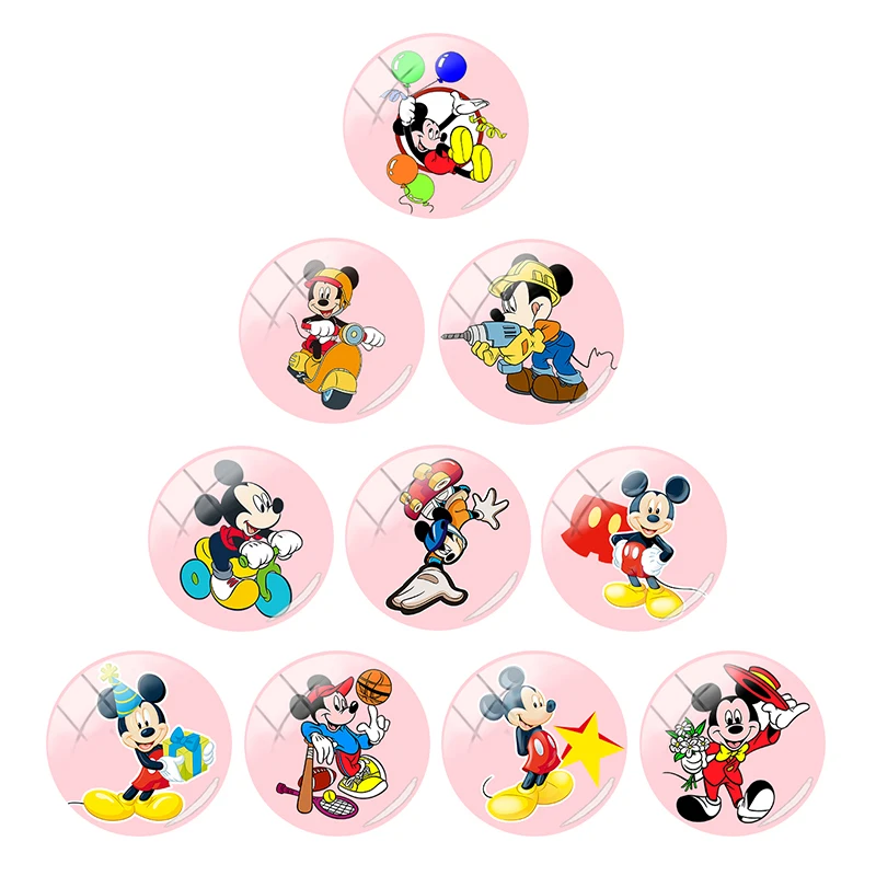 Модный кабошон с плоским основанием из мультфильма Микки Мауса 12/15/16/18/20 мм -