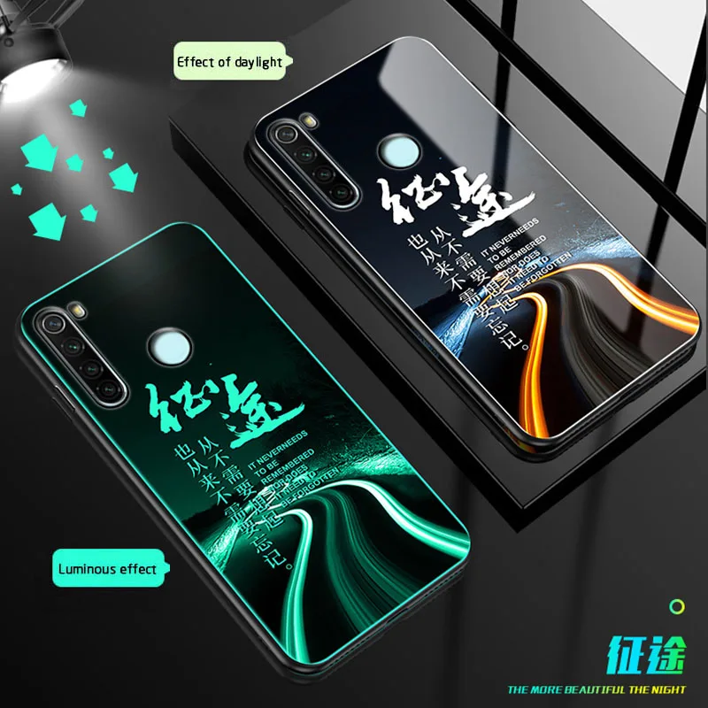 Чехол в виде светящегося стекла для Xiaomi mi 9 A3 Lite CC9 E задняя крышка для Xiaomi mi 9 se mi x 2S redmi note 8 7 K20 pro Чехол для телефона Coque
