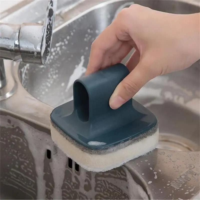 Мощная настенная губчатая щетка с ручкой губчатые щетки для мытья посуды очистки