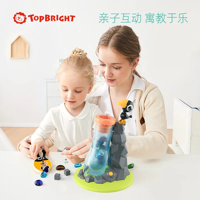

Crow drinking water clip music 3-6 board game childrens educational thinking early education parent-child intelligence brain toy
