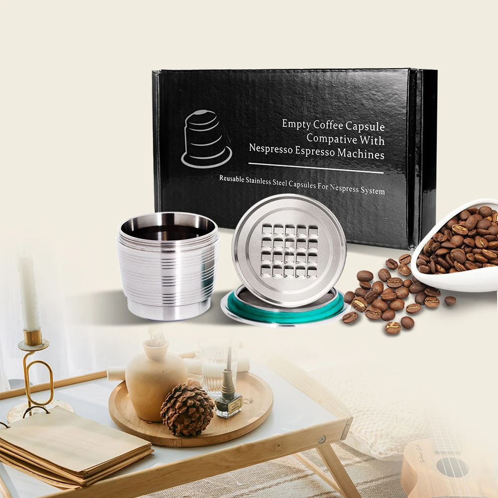 3 капсулы Nespresso из нержавеющей стали многоразовые металлические Recargables Inox