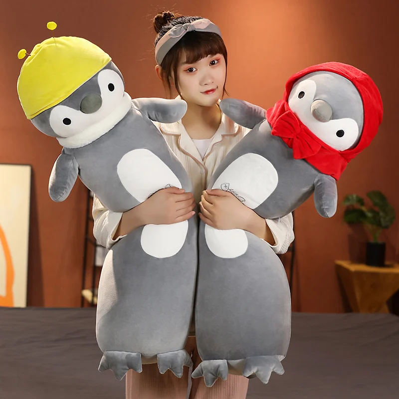 

60/80/100cm Creative Penguin Plush Toys Cartoon Animal Penguin Turn to Bee Rabbit Panda Plush Pillow Nice Gift for Children Kids