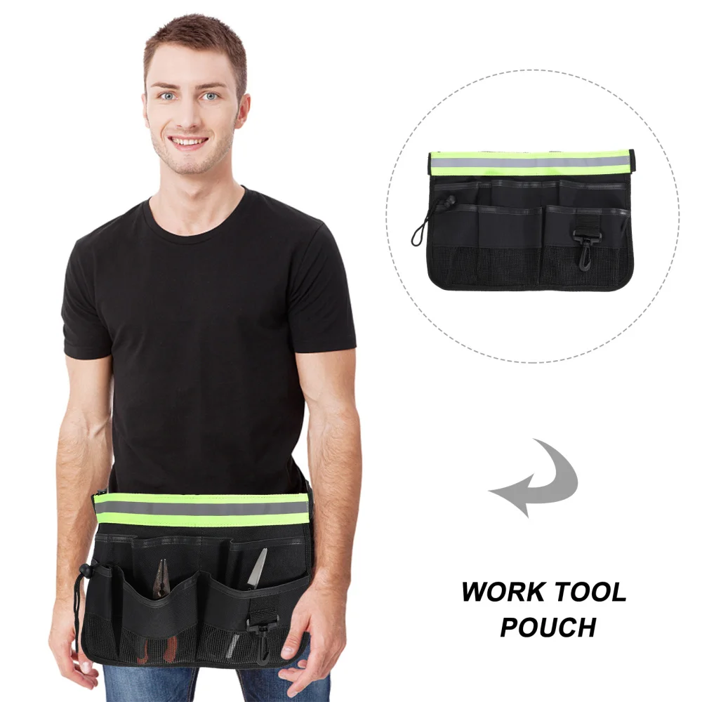 

Multifunction Work Tool Pouch Oxford Cloth Tool Waist Bag with Reflective Stripe