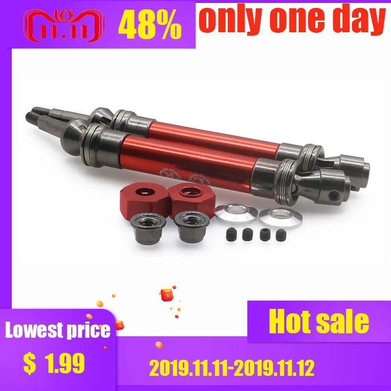 

Стальной задний Cvd вал RCAWD для радиоуправляемой модели автомобиля 1/10 Traxxas Slash 2wd, 2 шт., обновленные детали