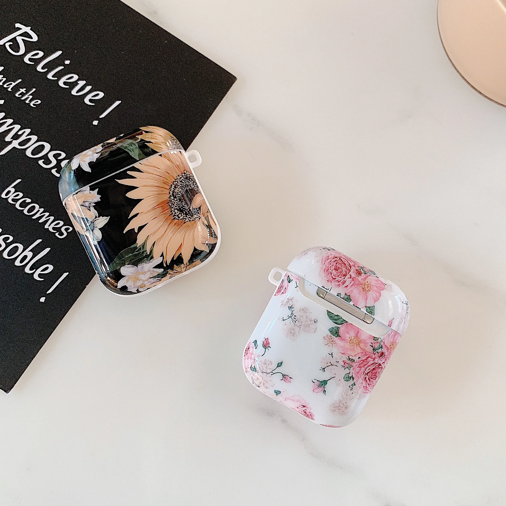 Для AirPods Pro для 1 2 поколения беспроводной Bluetooth гарнитура чехол Хризантема пион