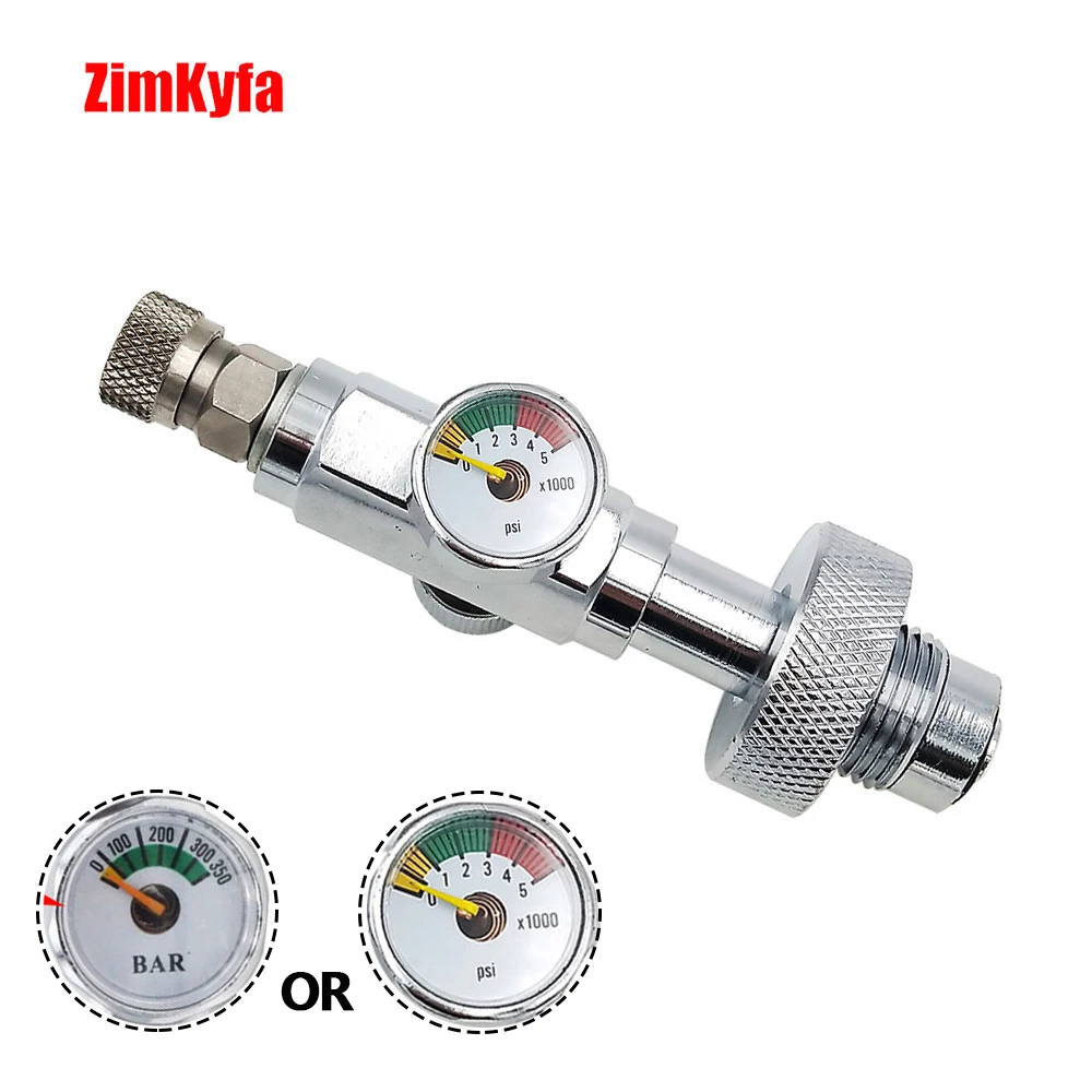 

Paintball PCP Air Gun Fill Station Charger Adaptor for Diving HPA Air Tank Charging with G5/8" Din Connector-350bar/5000psi