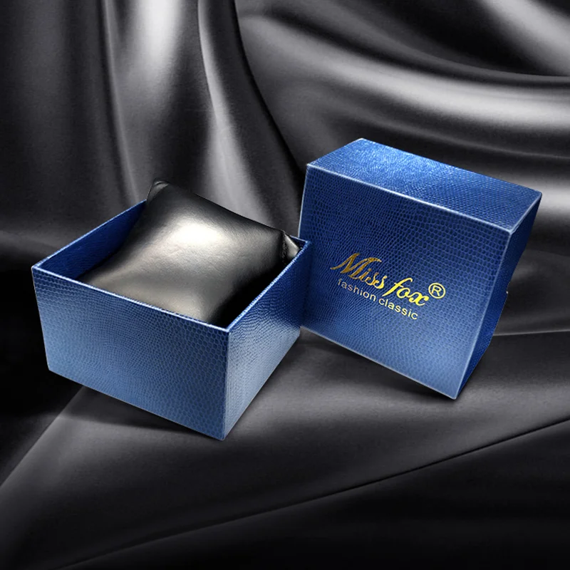 

Miss match коробка для часов синяя Подарочная коробка подарок-Чехол Мужская коробка для часов роскошный квадратный бренд