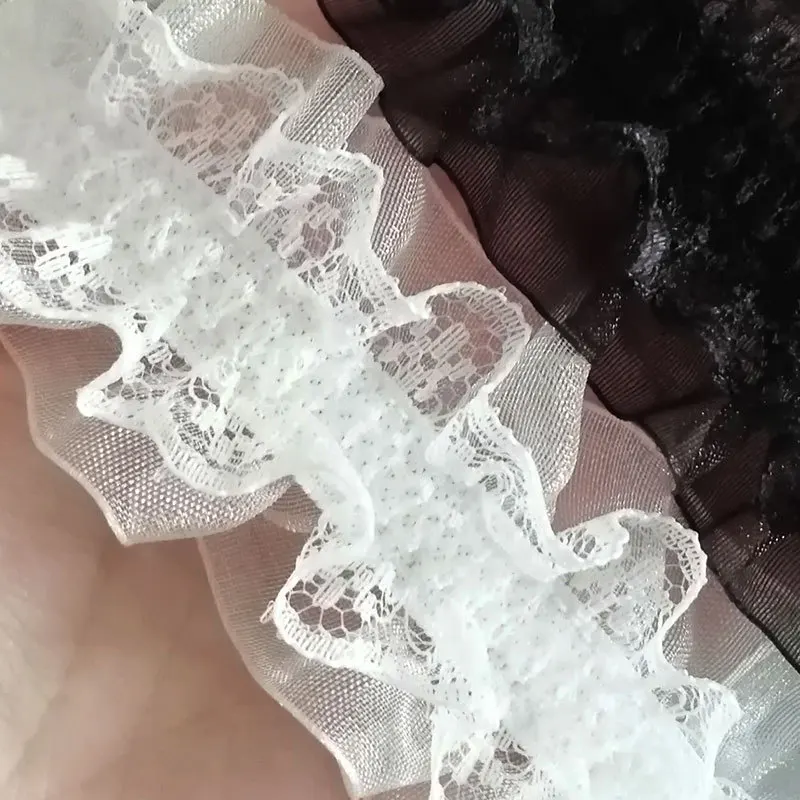 Эластичная белая черная ткань для шитья кружевная лента сделай сам шириной 4 см