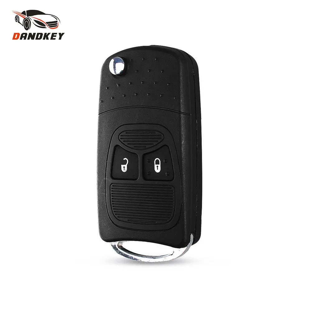 Dandkey 2 кнопки дистанционного складной ключ флип чехол для Chrysler Dodge Jeep Compass Wrangler Патриот модифицированный ключ