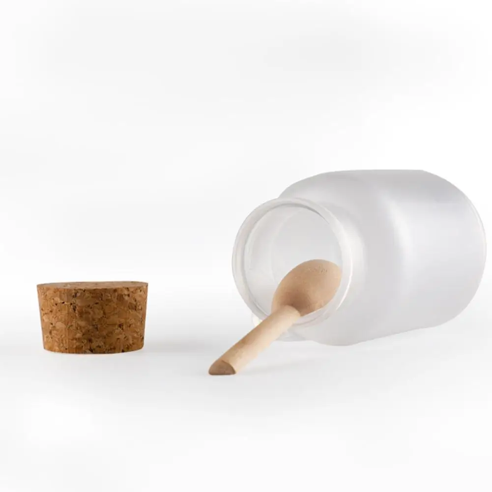 Яркий гламурный 100 мл скраб для ванны соль ABS бутылка с деревянной крышкой ложка