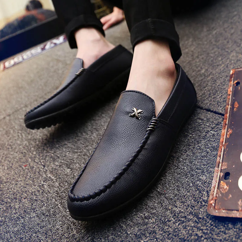 

2021 Leather Driving Moccasins Slip on Men Formal Loafers Shoes Male Dress LoafersMen Casual Suede Loafers Shoes Y