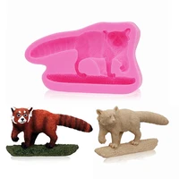 red fox stencilforest animals silicone mold resin mold chocolate moldcraft moldclay mold cupcake decorating mould