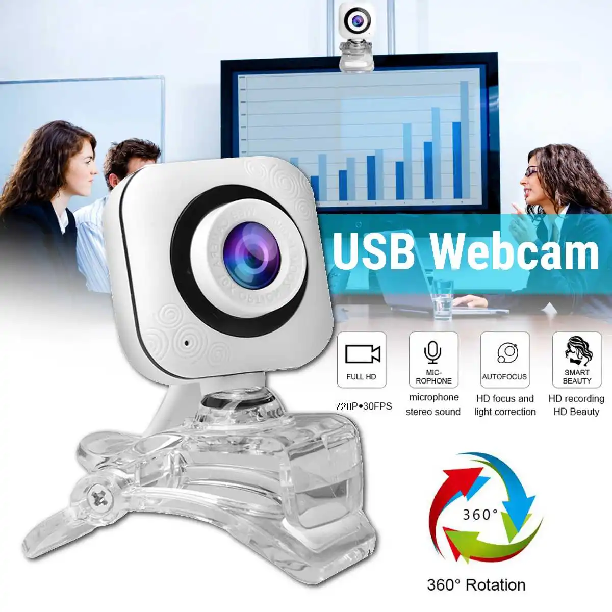 

Веб-камера с USB 2,0/3,0 HD, веб-камера, Компьютерная камера, цифровое видео со встроенным микрофоном, потоковая запись