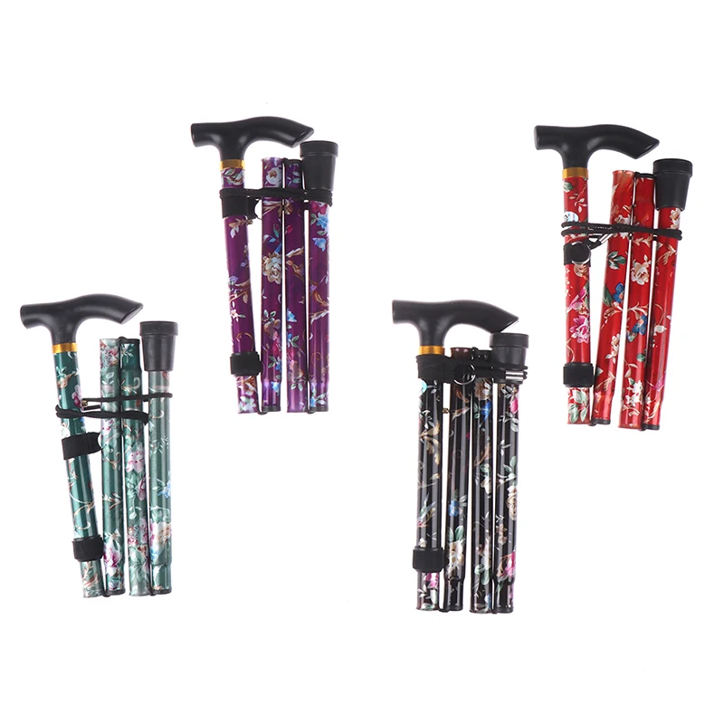 5-Section Outdoor Fold Trekking Poles Printed Walking Stick For Hiking Naturehike Antishock Or Elderly | Спорт и развлечения