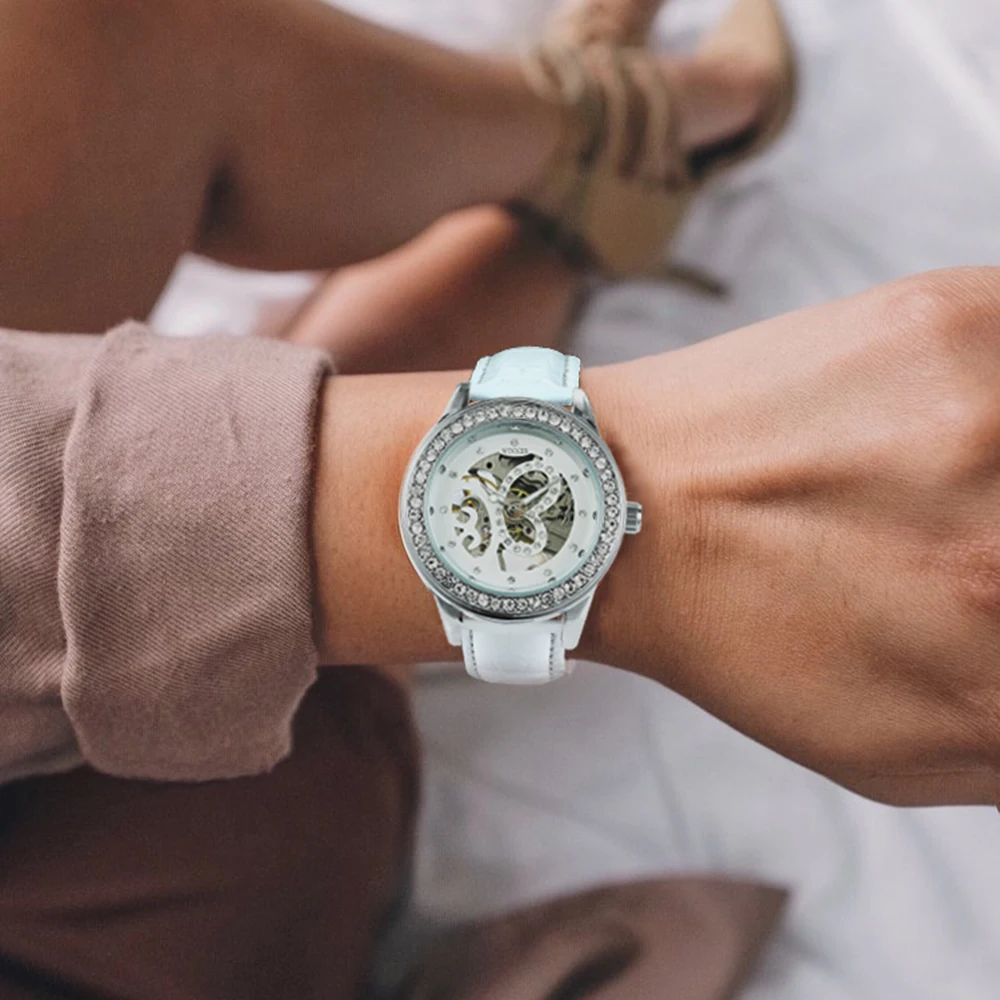 Часы наручные WINNER женские механические брендовые Роскошные Элегантные