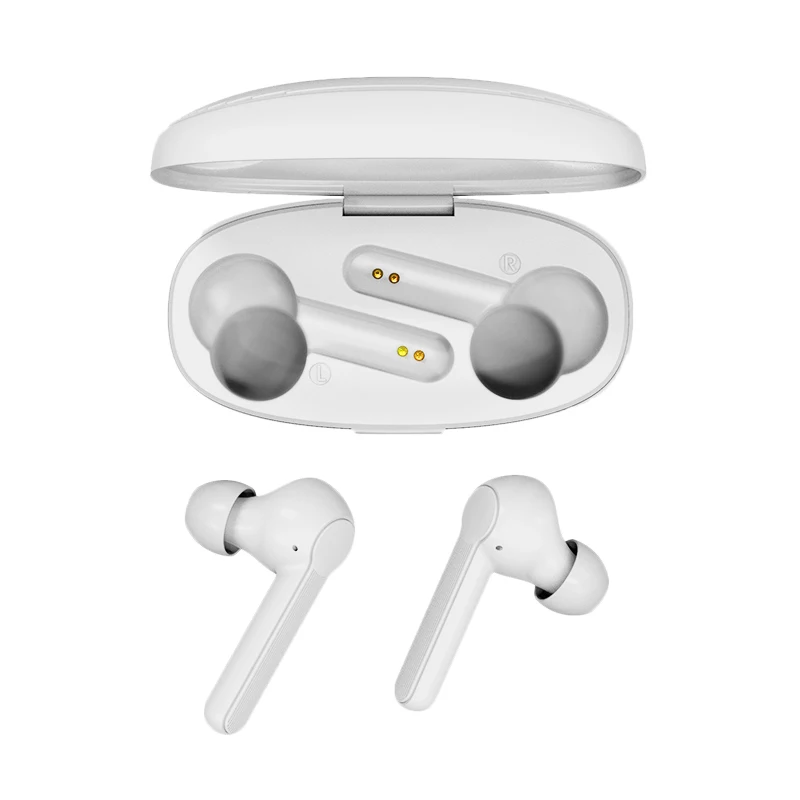 White TWS беспроводные наушники, отпечаток пальца, сенсорный наушник, Bluetooth 5,0, спортивные, для бега, 3D, стерео, звуковая гарнитура с зарядным устройством - Цвет: White