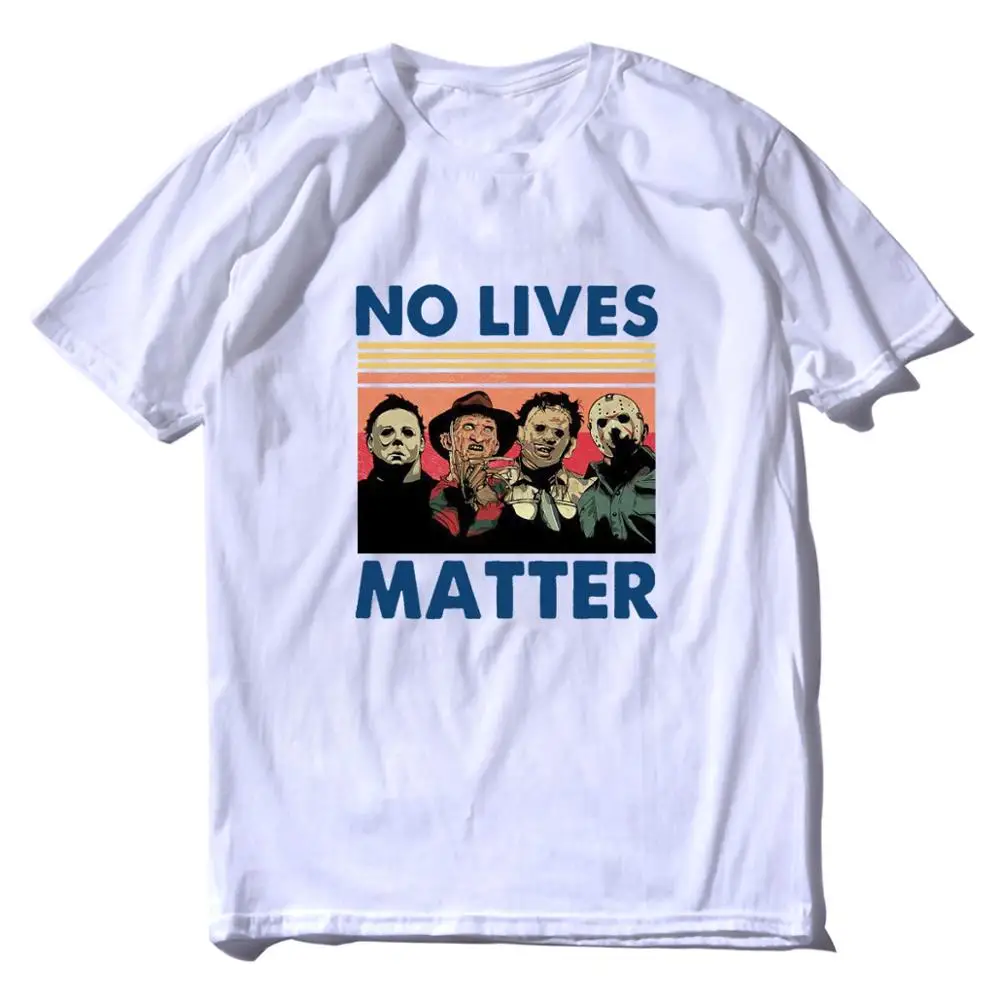 

Summer No Lives Matter Myers Halloween Horror Movie Funny Vintage Men's short sleeves T-Shirt women sweatshirt top tee