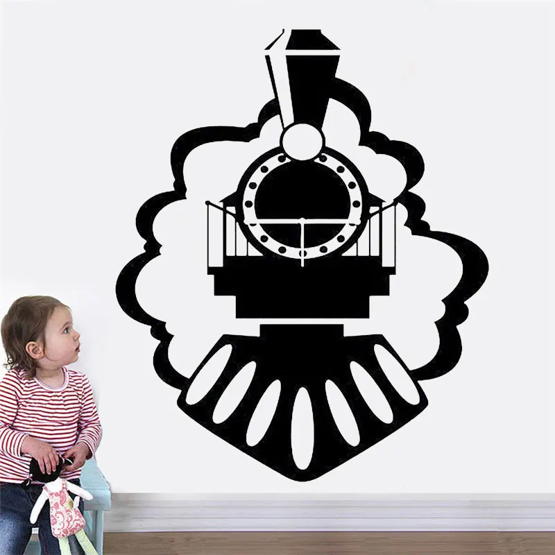 Ретро поезд стикеры на обои локомотив домашний декор из винила для детской
