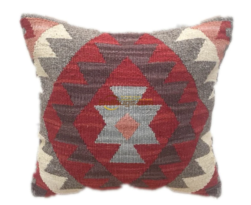 Чехол для подушки 50x70 домашний декор ручной работы плетеная шерсть разные головы