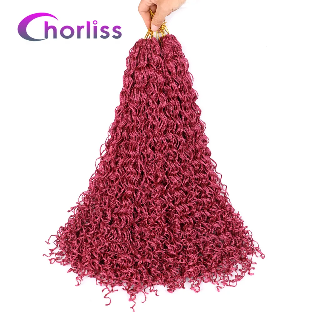 Burgundy Zizi косички, тонкие, микро, вязанные крючком косички, синтетические волосы для наращивания, Chorliss, серые, фиолетовые, розовые, светлые, коричневые, каштановые, вязанные волосы - Цвет: Burgundy
