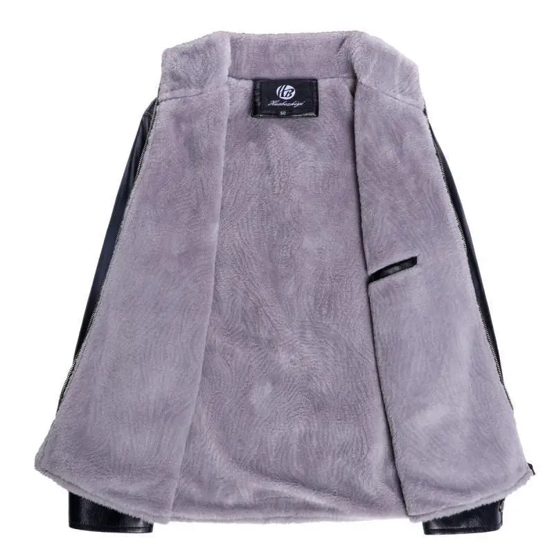 Модная мужская байкерская куртка новинка 2019 теплое толстое пальто из