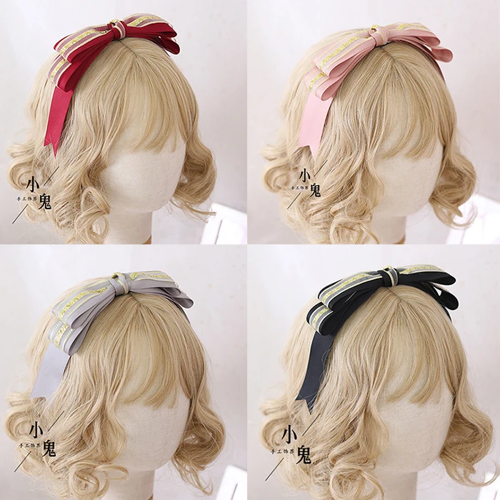 

Handmade Lolita Hair Bow KC Hair Accessories Sweet All-Match Hair Band Headdress Gorgeous