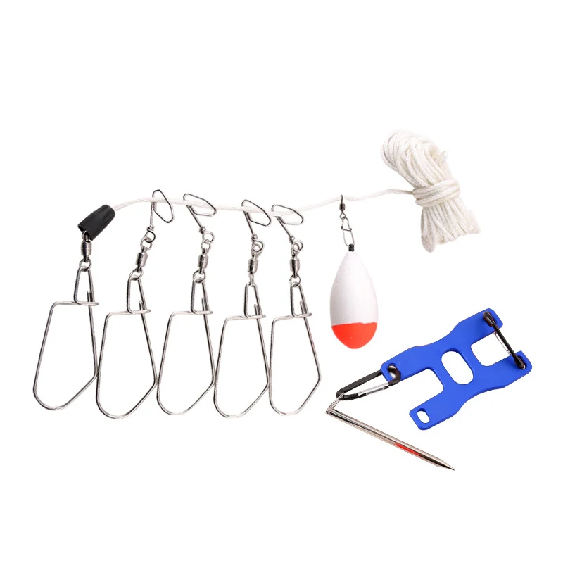 

Fish Locker Stainless Steel Fishing Lock Fishing Tackle Tools Compression Resistance Buckle Live Fish Lock Fish Holder