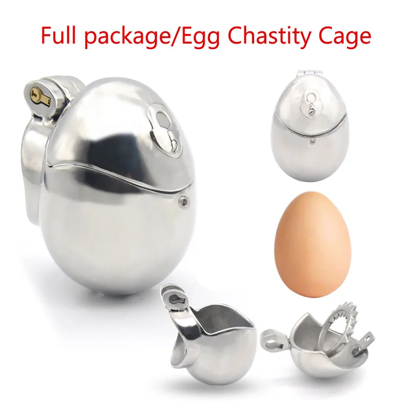 

New Stainless Steel Fully Restraint Male Chastity Devices With Thorn Ring,Scrotum Ball Stretcher,Cock Cage,BDSM Sex Toys For Men