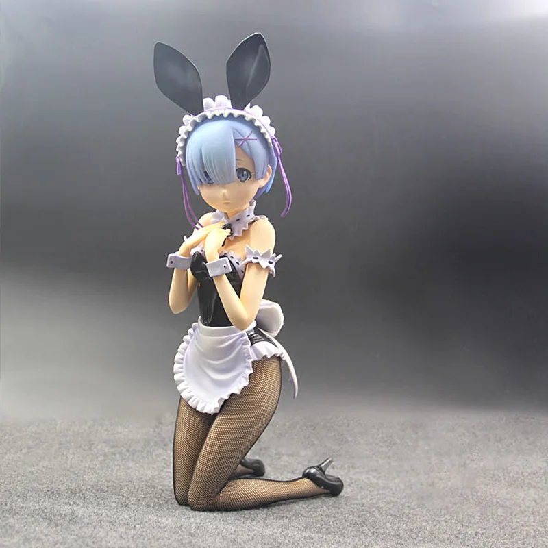 

30CM Anime Re:Life in a different world from zero Ram&Rem Figure Bunny girl Ram Action Figure PVC Model Toys