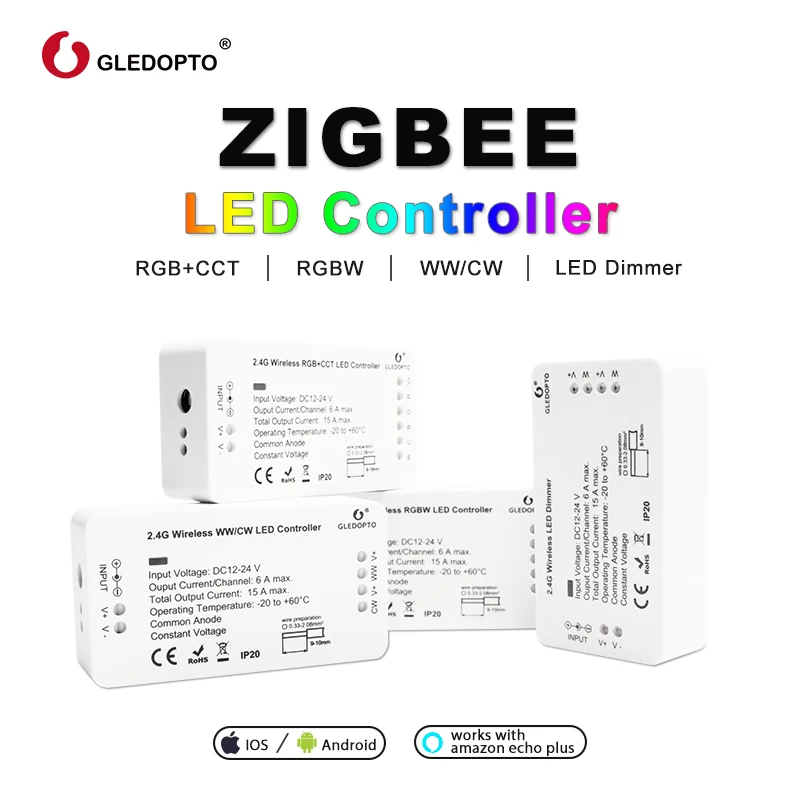 Светодиодный контроллер ZIGBEE RGB + CCT WW/CW zigbee светодиодный DC12-24V полосы zll приложения
