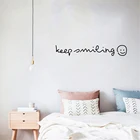Настенные стикеры в Корейском стиле с надписью Keep Smile, домашний декор, стикеры s для спальни, гостиной, бара, съемные обои ov475