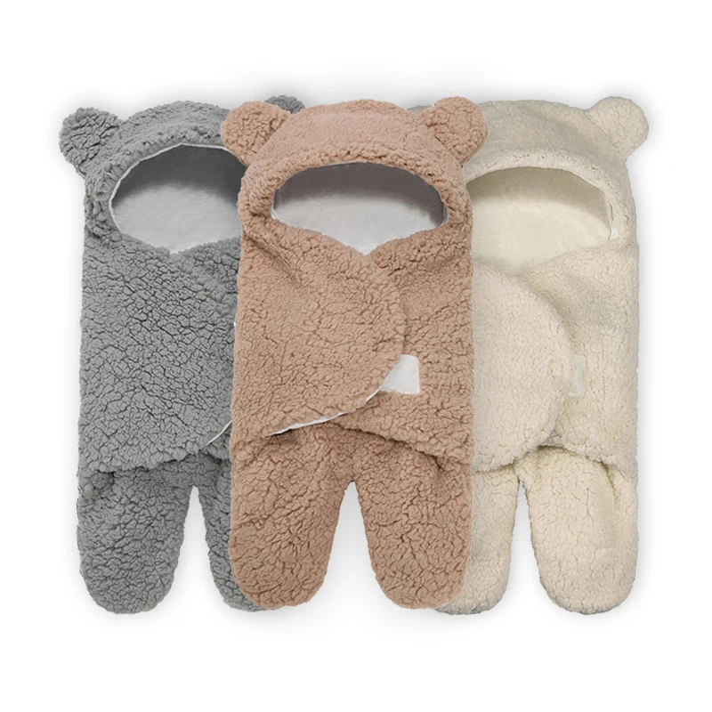 

Накидка для младенцев, регулируемое теплое и ультра-мягкое пушистое Флисовое одеяло для новорожденных 0-6 месяцев, спальные мешки для малыше...