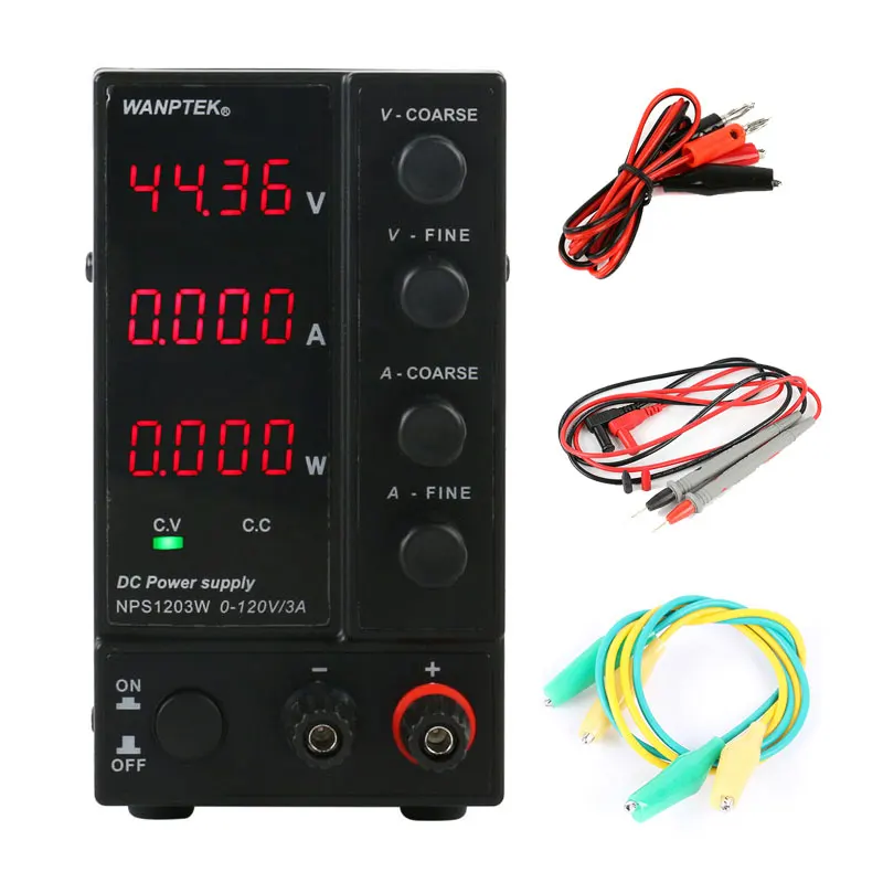 1203W 0.01V 0.001A NPS306W/3010 W/605 W/1203 W Регулируемый 30 V/60 V/120 V 3A 5A 6A 10A Регулируемый лабораторный импульсный источник питания постоянного тока 0,1 V/0.01A/0,01 W - Цвет: 1203W 0.01V 0.001A