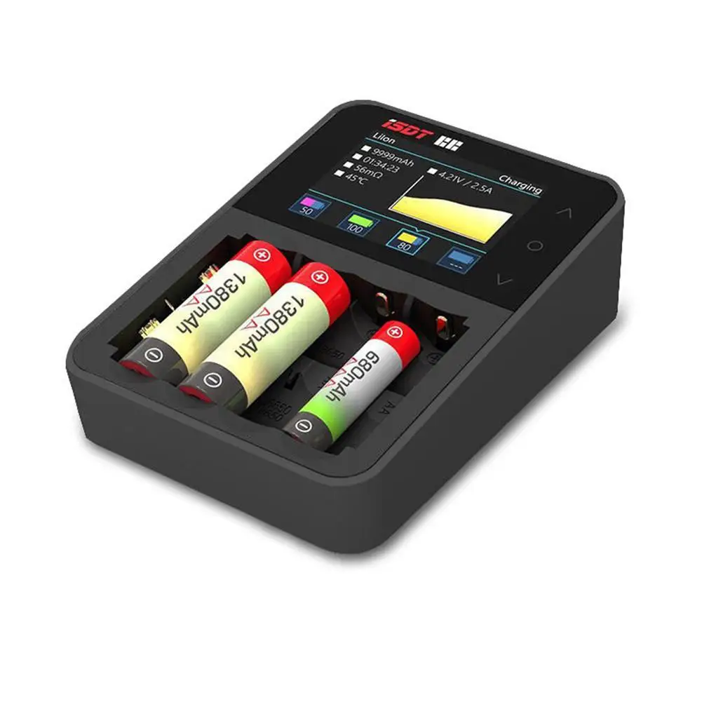 Зарядное устройство с сенсорным экраном rccity ISDT C4 8A зарядное USB выходом для