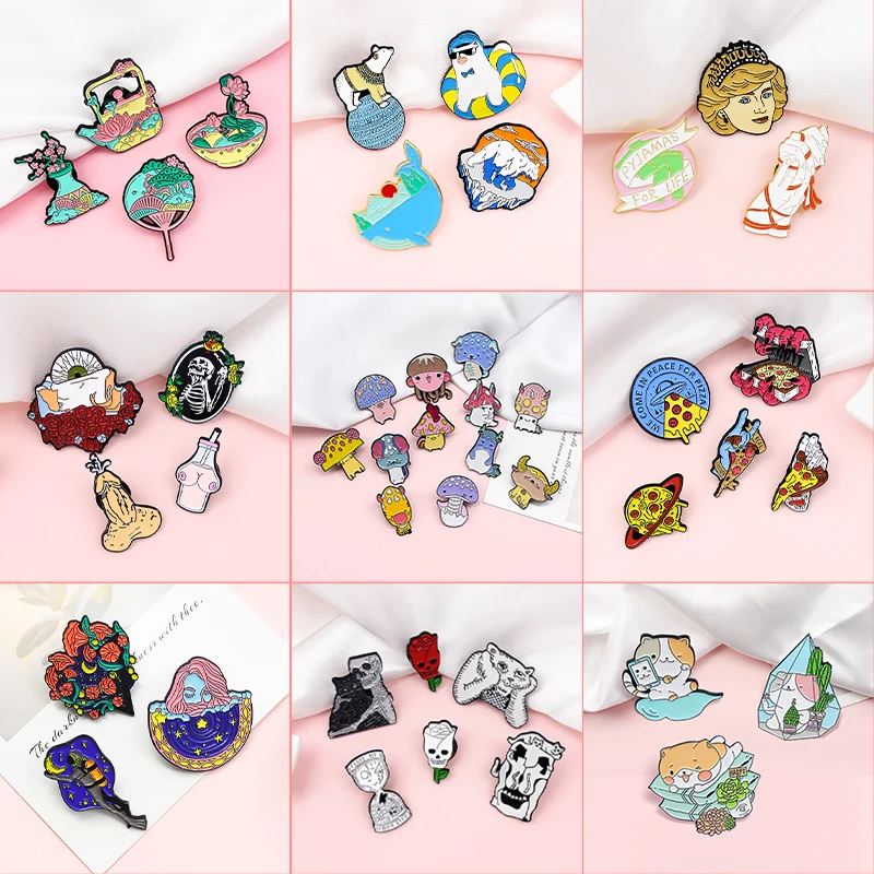 3 ~ 12 шт./компл. Скелет Череп Зомби пицца полярный медведь животных Принцесса Диана