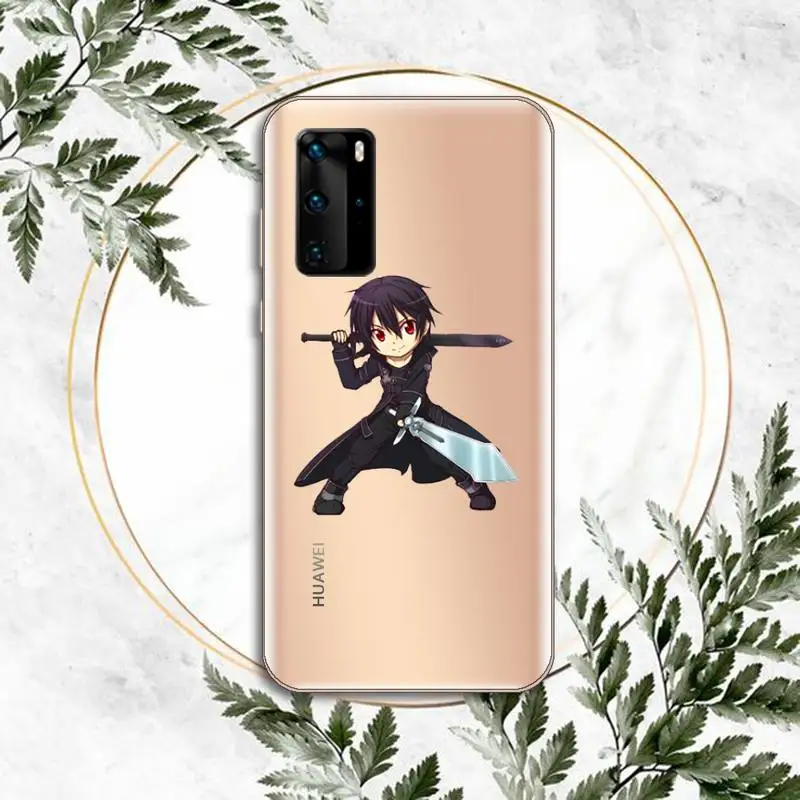 

Sword Art Online SAO Anime Phone Case Clear Transparent for huawei honor P 40 30 20 lite Pro 10 i 8 9 x p smart 2019
