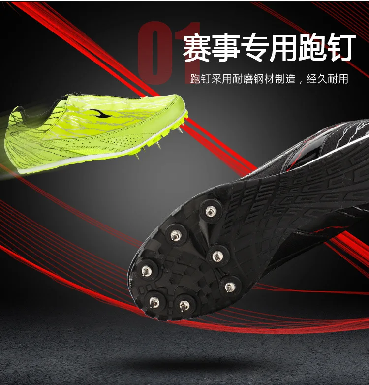 Plus Size 35-45 Track Spikes Shoes for Men Women Athletics Spike Shoes Running Sneakers Unisex Field Sneakers