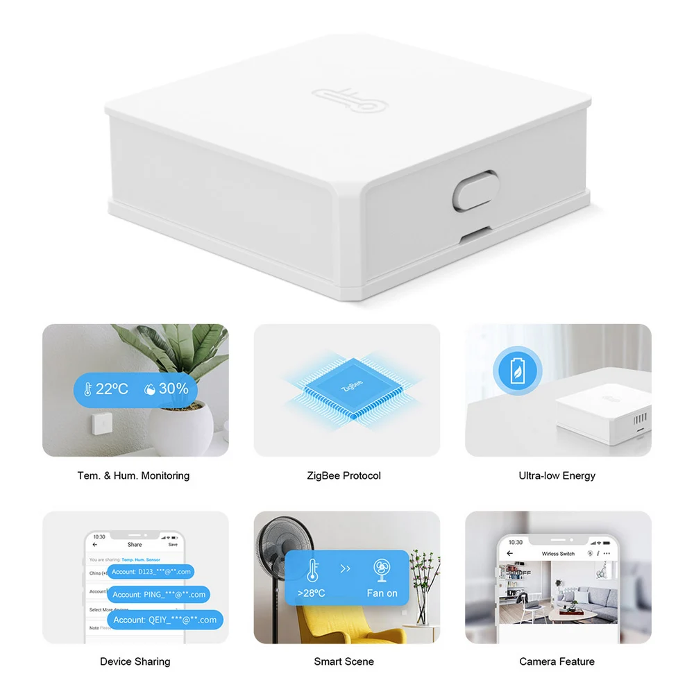 Датчик температуры и влажности SONOFF SNZB 02 ZigBee работает с дистанционным управлением