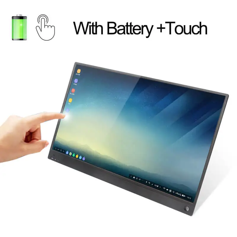 Gray Touch 15,6 дюймовый сенсорный портативный монитор USB C HDMI монитор с сенсорным экраном для samsung DEX, huawei EMUI, ноутбука, переключателя, PS4 - Цвет: Gray Touch