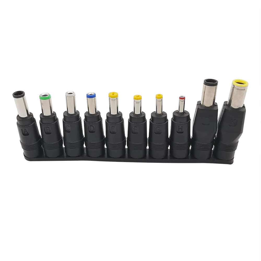 10Pcs/set DC Power Supply Jack 5.5x2.1mm Female Adapter to 10 Male Plugs Tips Connector Converter for Laptop Notebook | Обустройство