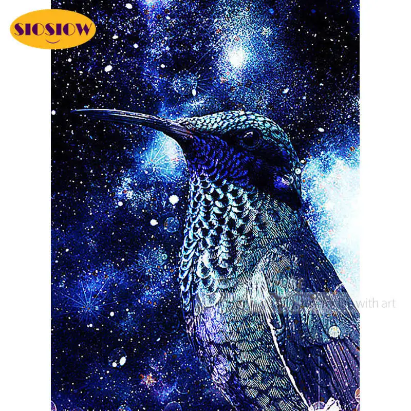 5D алмазная живопись полная выкладка птица звездная ночь вышивка Космический