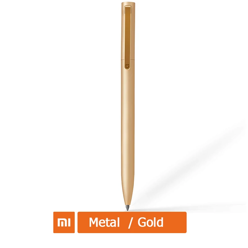 Metal Gold Xiao mi jia металлическая ручка 0,5 мм черная mi ручка PREMEC гладкая швейцарская сменная японская чернильная долговечная шариковая ручка - Цвет: Metal Gold
