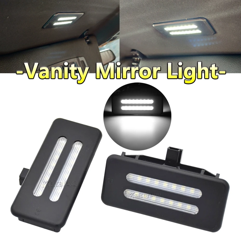 

2X LED Interior Sun Visor Vanity Mirror Lamps 6962014 For BMW X5 E70 X3 F25 E90 E91 E92 E60 E61 X6 E71 E72 X1 E84 Reading Lights