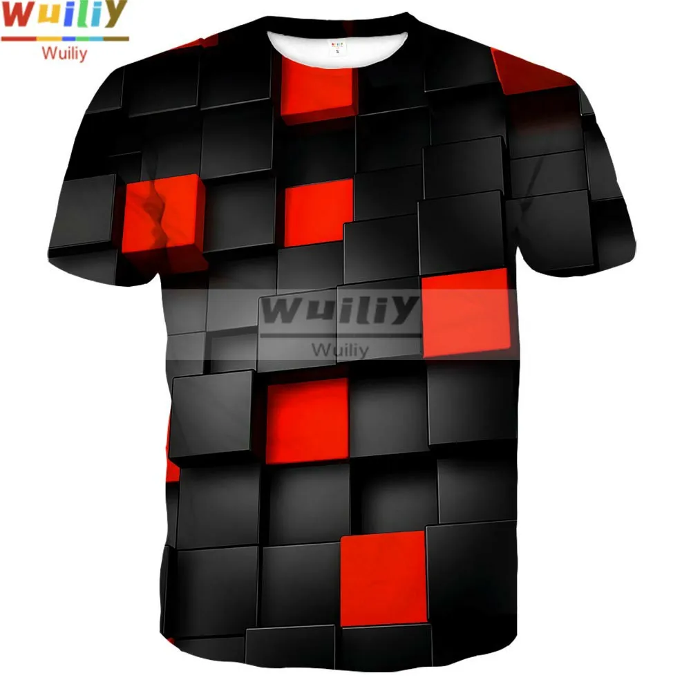 Футболка мужская с абстрактным рисунком круглым вырезом и коротким рукавом