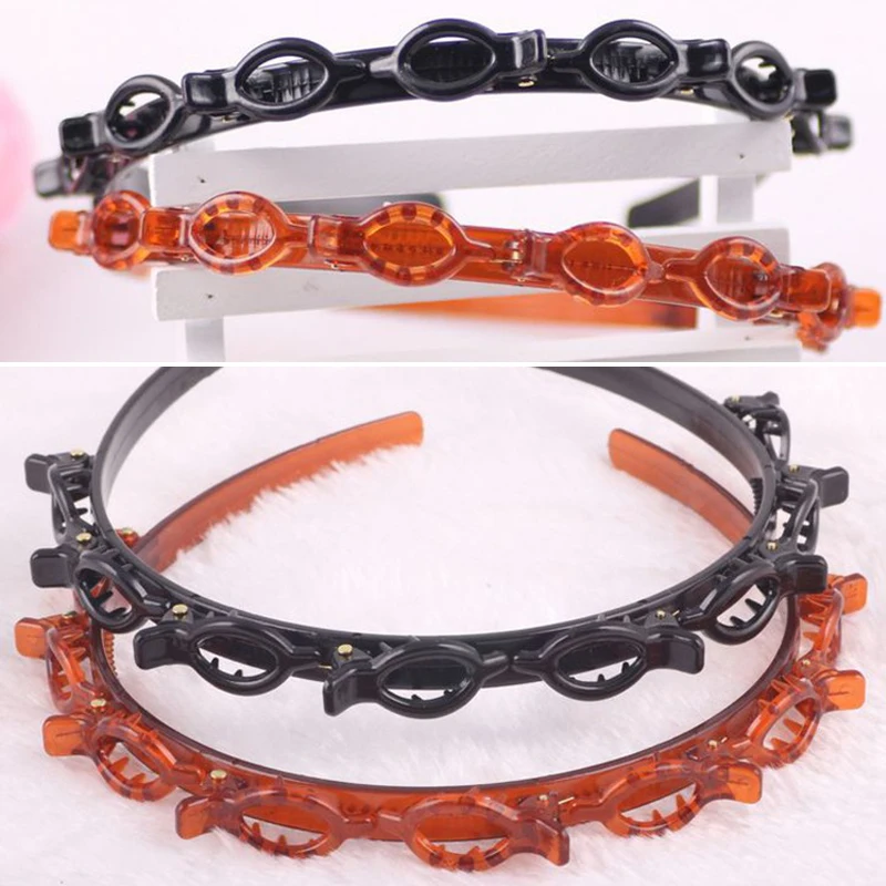 Новинка двойная челка заколка для волос модная двухслойная зажим Рождественская