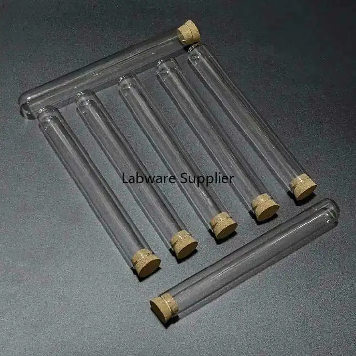 Пробирки 24 шт./лот 18x150 мм из прозрачного стекла с круглым дном мл пробковой